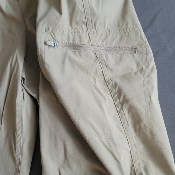 Eddie Bauer Capri Pants Womens 16 Tan Brown Rainier UV Protection Water Repel - Picture 4 of 13
